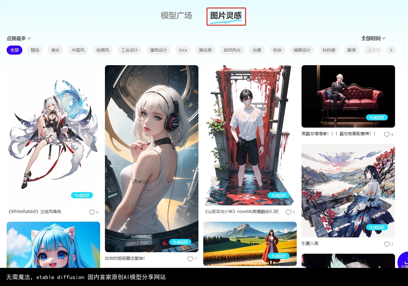 无需魔法,stable diffusion 国内首家原创AI模型分享网站
